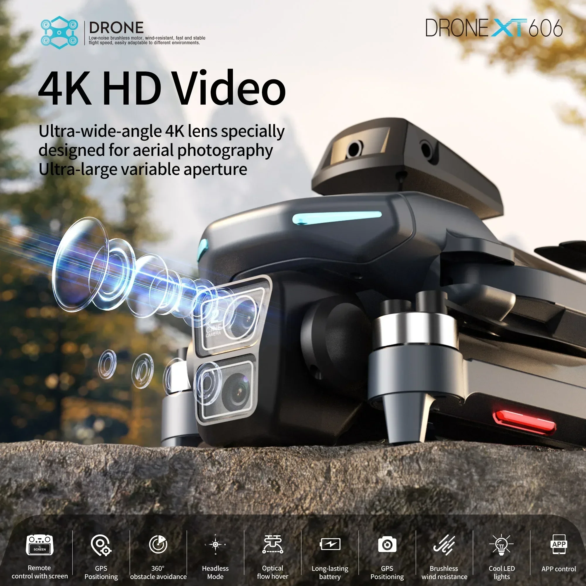 Drone Surveying - Lenovo XT606 MAX GPS Drone 4k