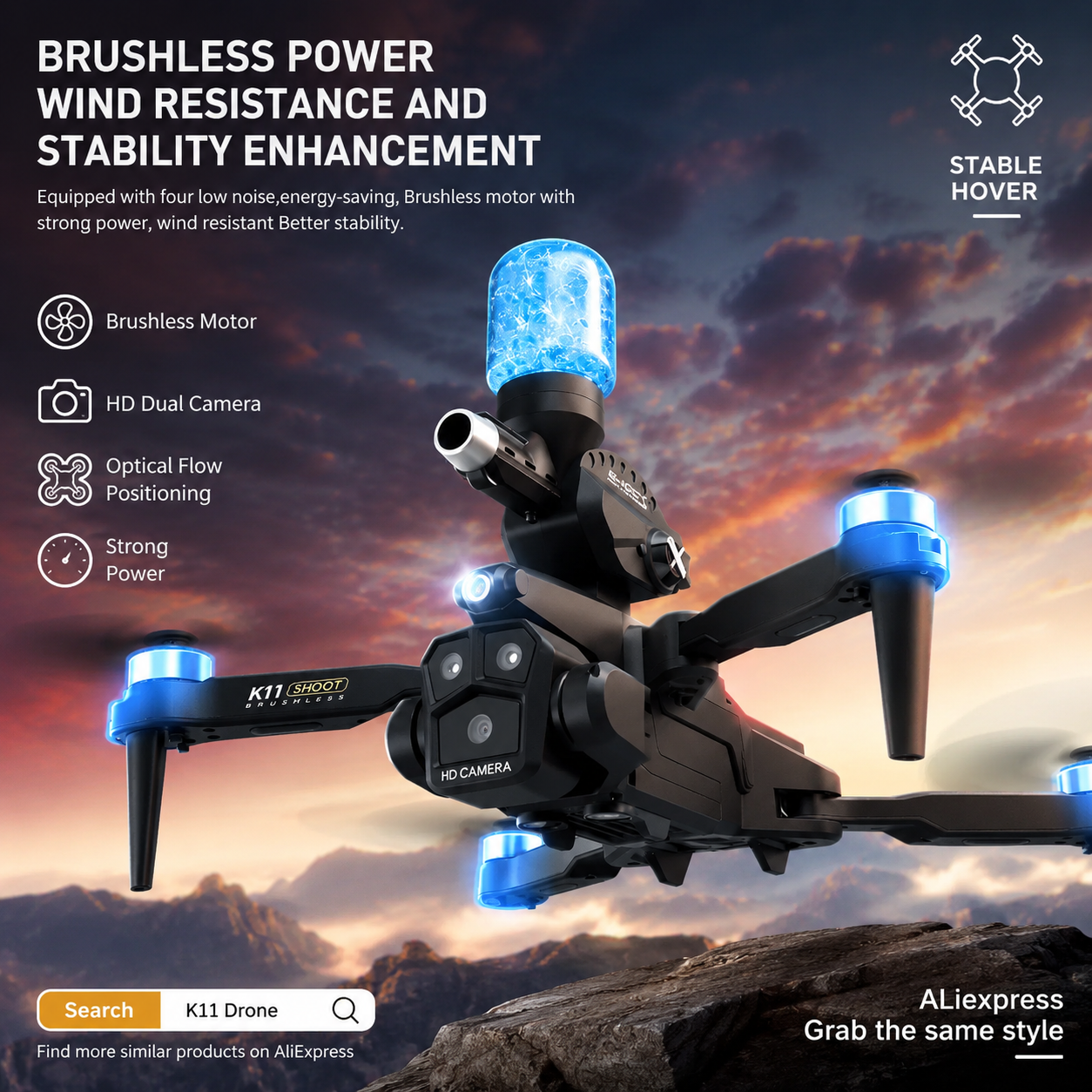 K11MAX Drone with Water Bombs  - Drone Multispectral review and price