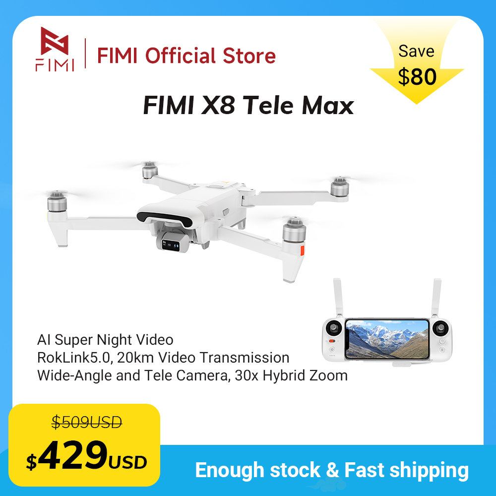FIMI X8 Tele Max drone 1/2-inc - Drone Thermal Imaging review and price
